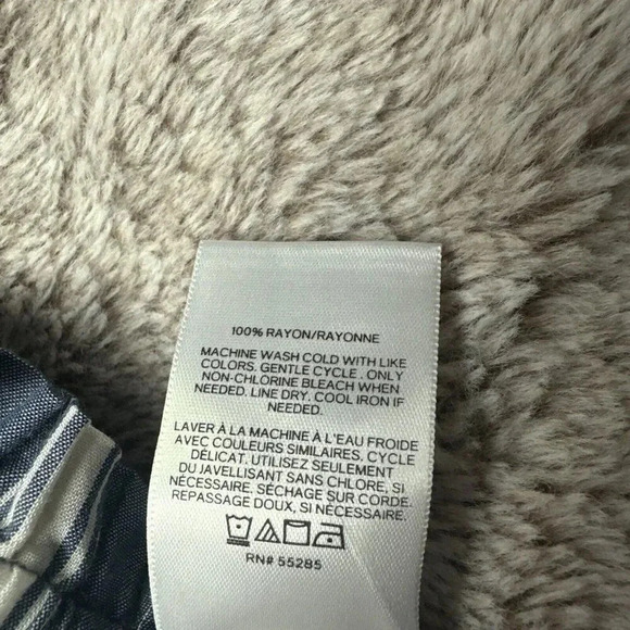 Express Women’s Striped Skirt Blue and white Ruffle Skirt Size S New - Picture 13 of 15